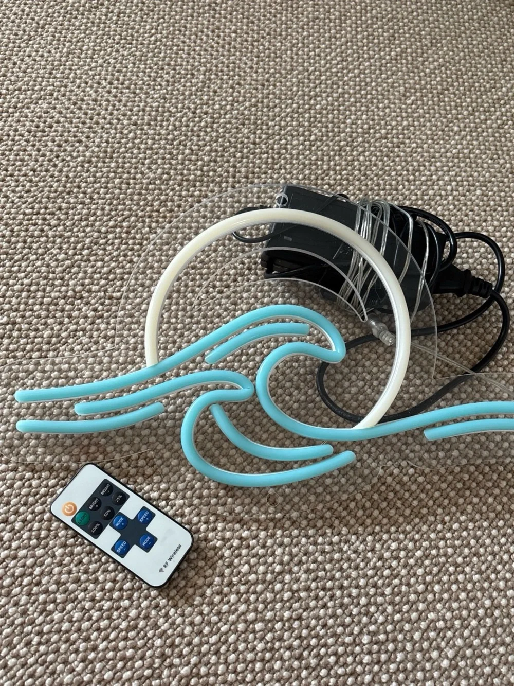 Neon Wave LED Light - Blue & White